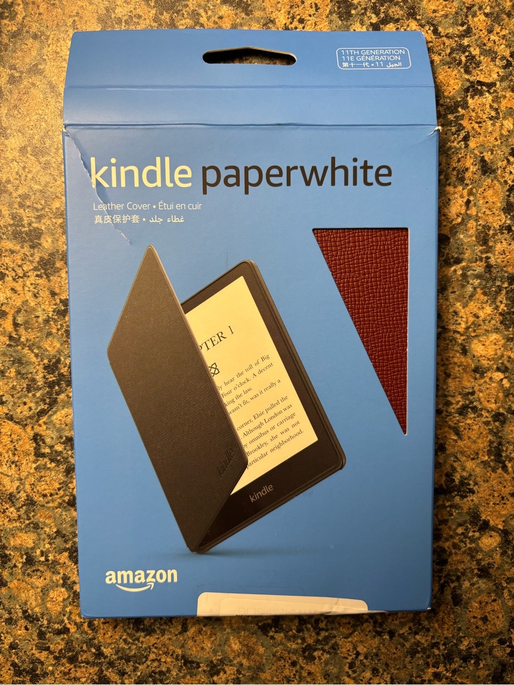 Amazon Kindle Paperwhite Leather Cover - Brown 11th generation